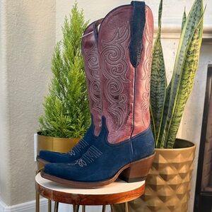 Texas Country Coastal Cowgirl Snip Toe Two-Tone Design Ladies Boots Size 6